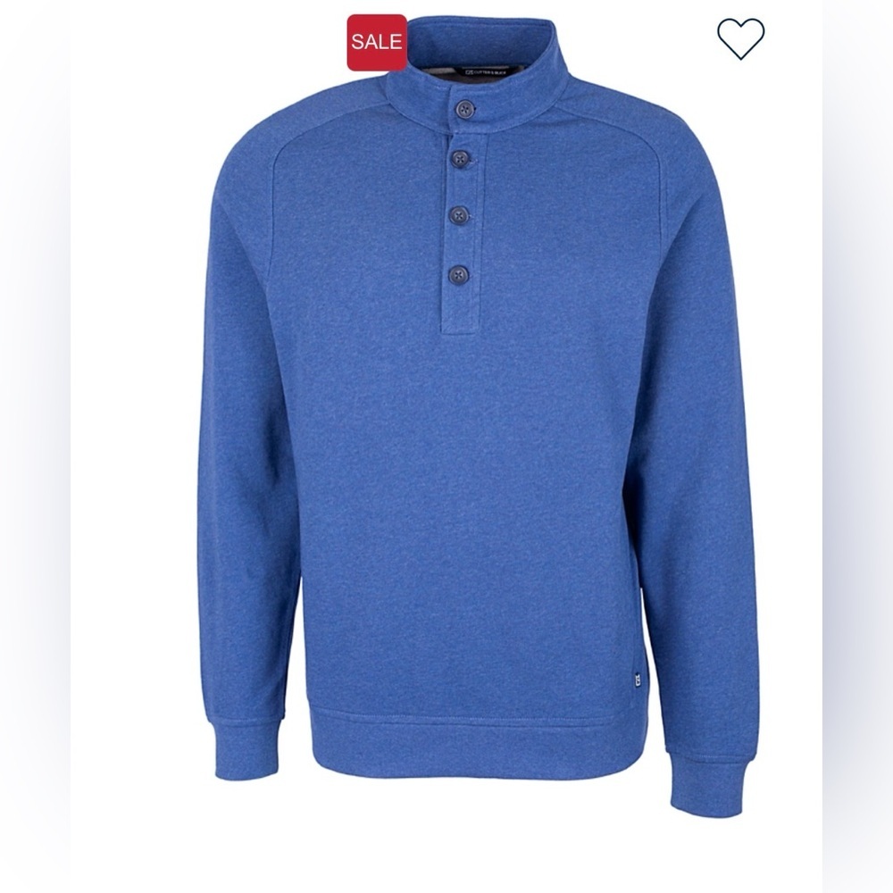 Cutter & Buck Saturday Cotton Blend Mens Mock Pullover Sweatshirt XL